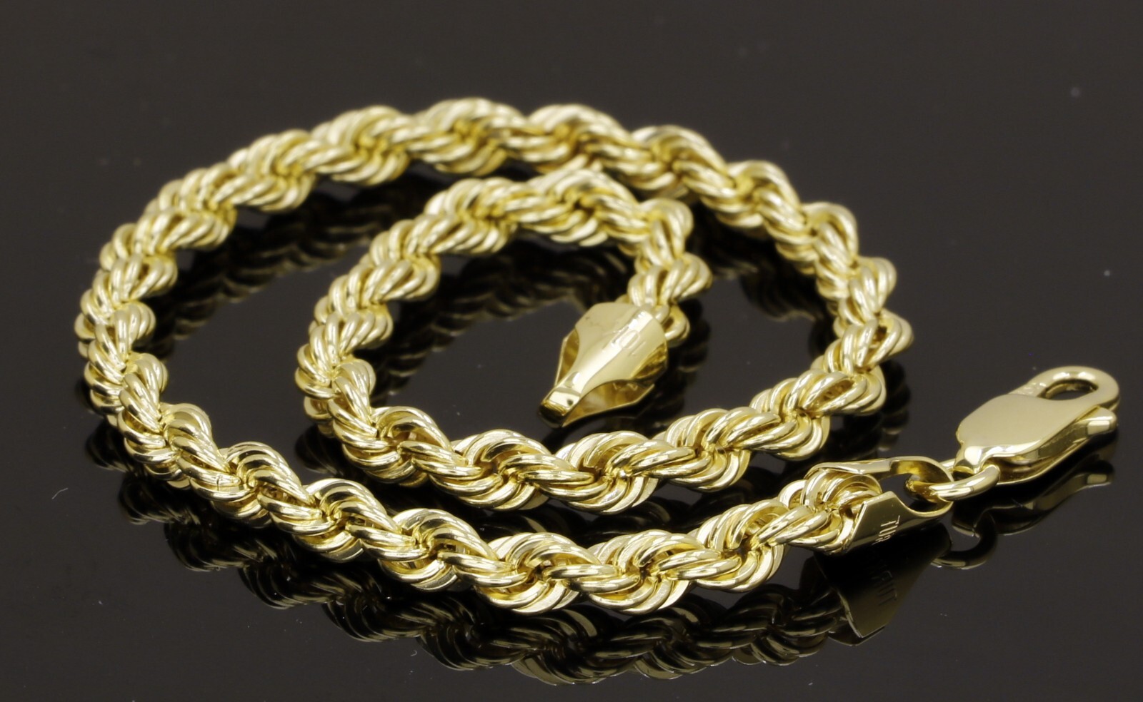 10K Y/Gold Bracelet Rope /Hollow Weight-3.07gr Length-8 inch #1372