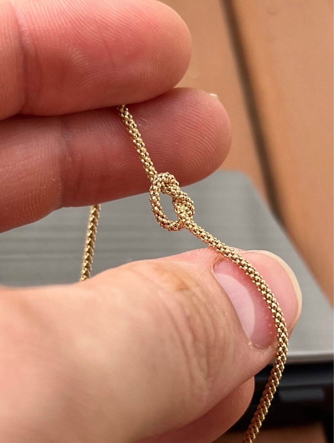 925 🇮🇹🪢 7” – 8.25” Vermeil Italian Knot Gold on Sterling Silver Bracelet