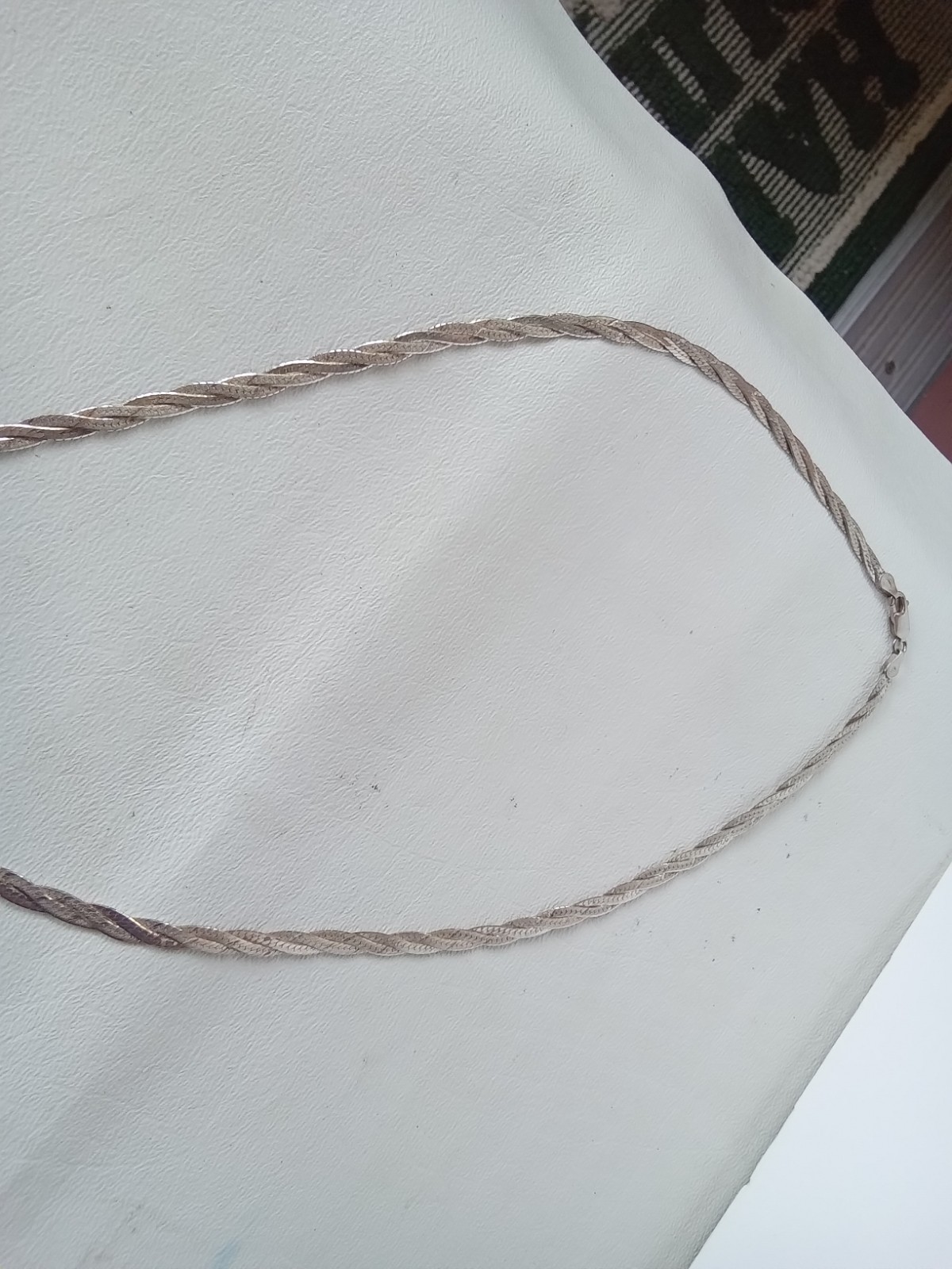 928 STERLING SILVER SERPENTINE BRAIDED STRAND NECKLACE 21 1/2″ LONG LOBSTER