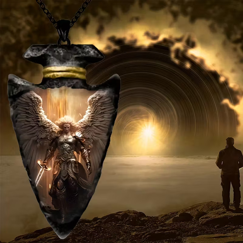 Warrior Guardian Angel Arrow Head Necklace Native Jewelry Pendant A