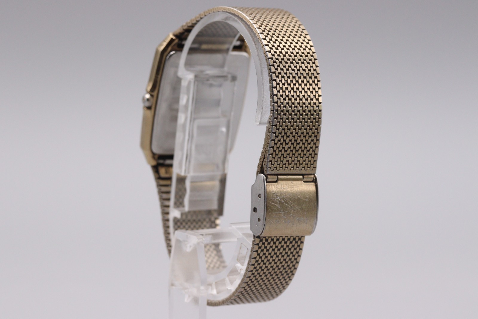 [Exc+5] Vintage Seiko Session 5E31-5A60 Gold Square Tank Mens Qz Watch JAPAN