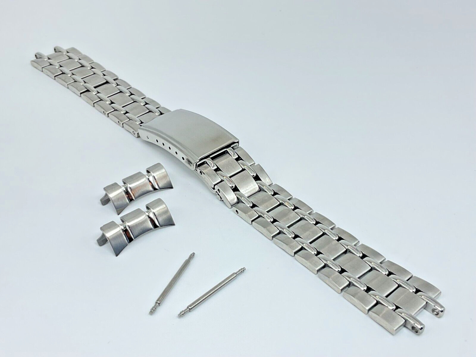 19MM 316L STAINLESS STEEL RAILROAD BAND BRACELET FOR SEIKO 6139 CHRONOGRAPH