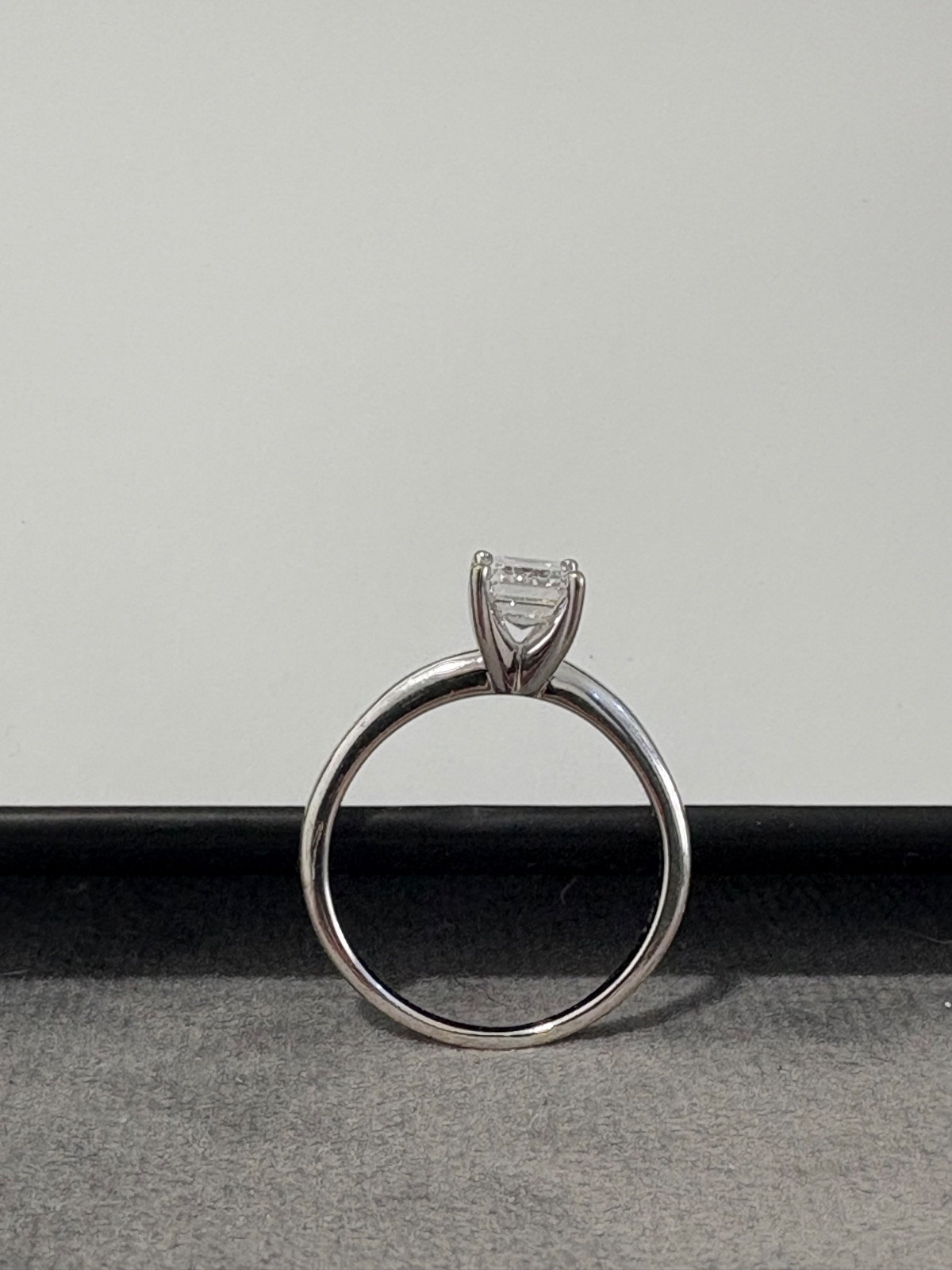 1.57ct Lab grown Diamond Emerald Cut 14k white gold Ring Zales
