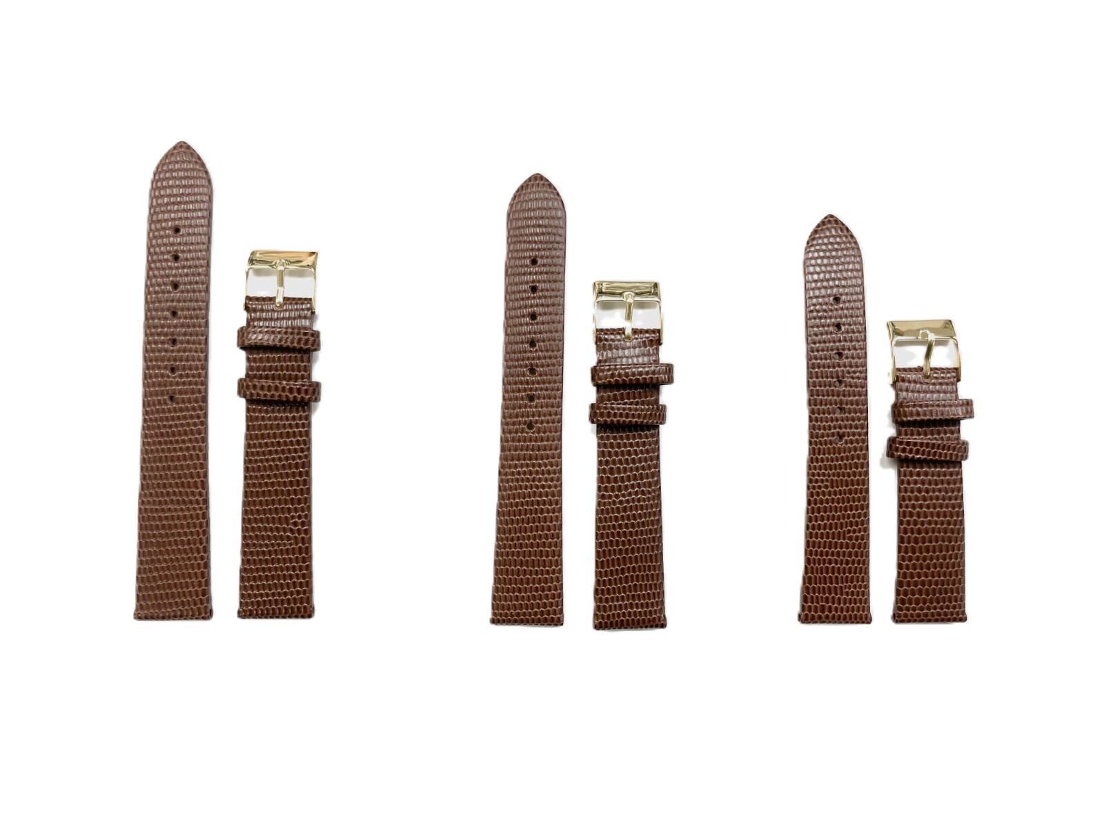 WATCH BAND GENUINE LEATHER LIZARD BROWN 18x16MM/LONG/REGULAR/SHORT TOP QUALITY