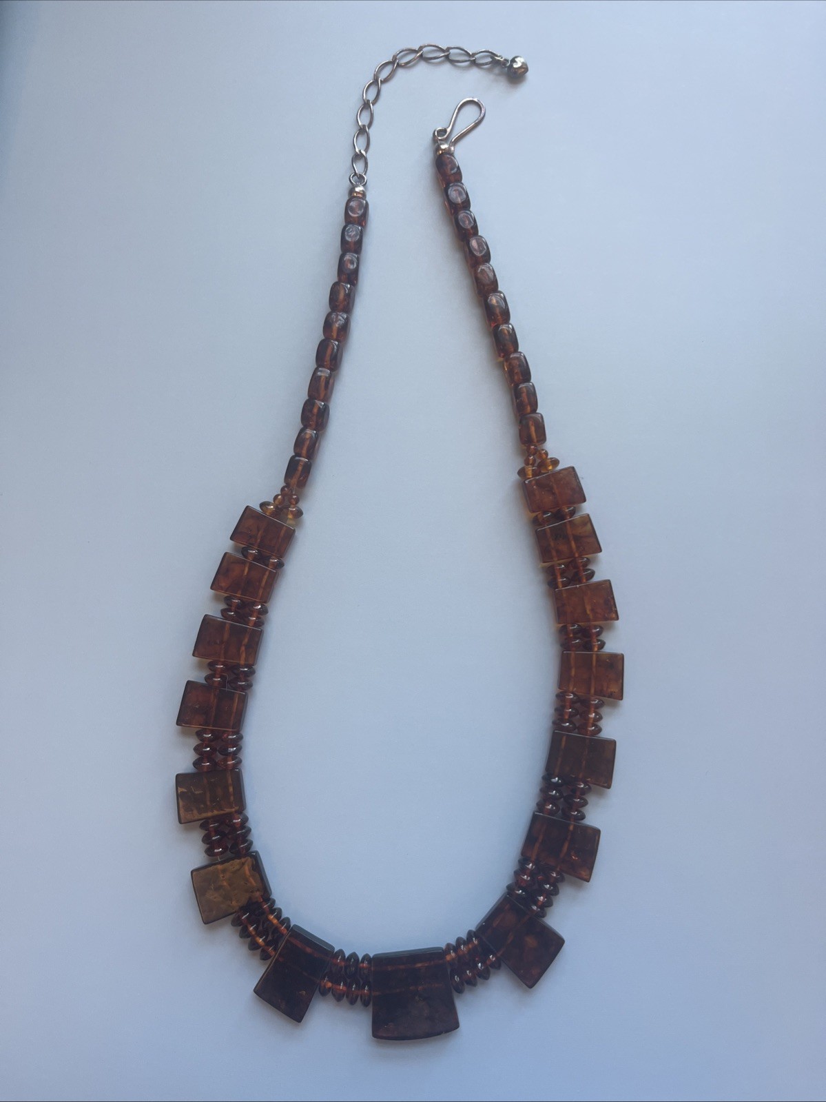 Jay King Amber and Sterling Necklace – Adjustable Length