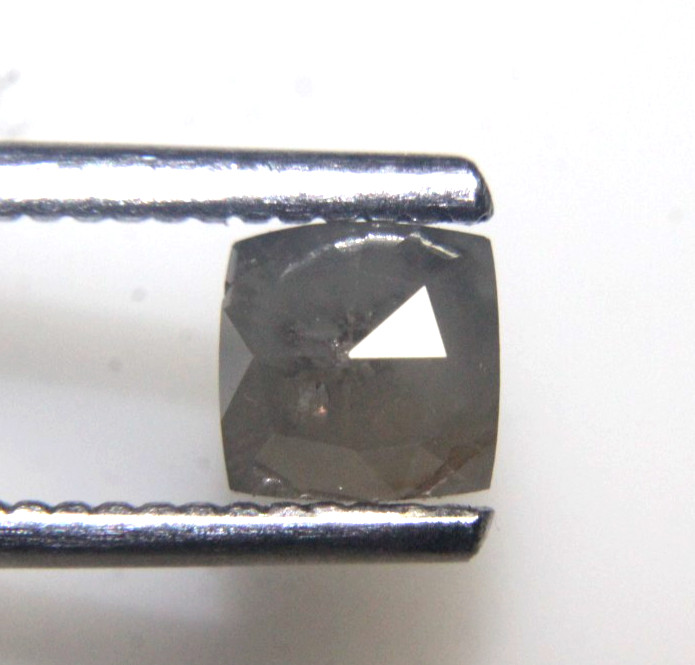 0.92Cts Square Shape Gray Color Rose Cut Natural Diamond 5.43×5.33×3.05 MM