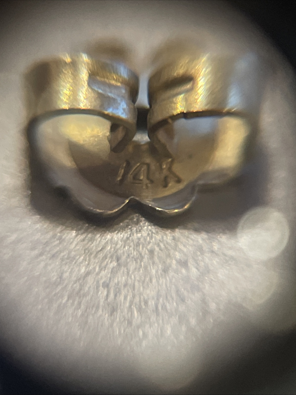 SINGLE / ONE 14K Solid Yellow Gold 5mm Wide Butterfly Push Back Earring Finding