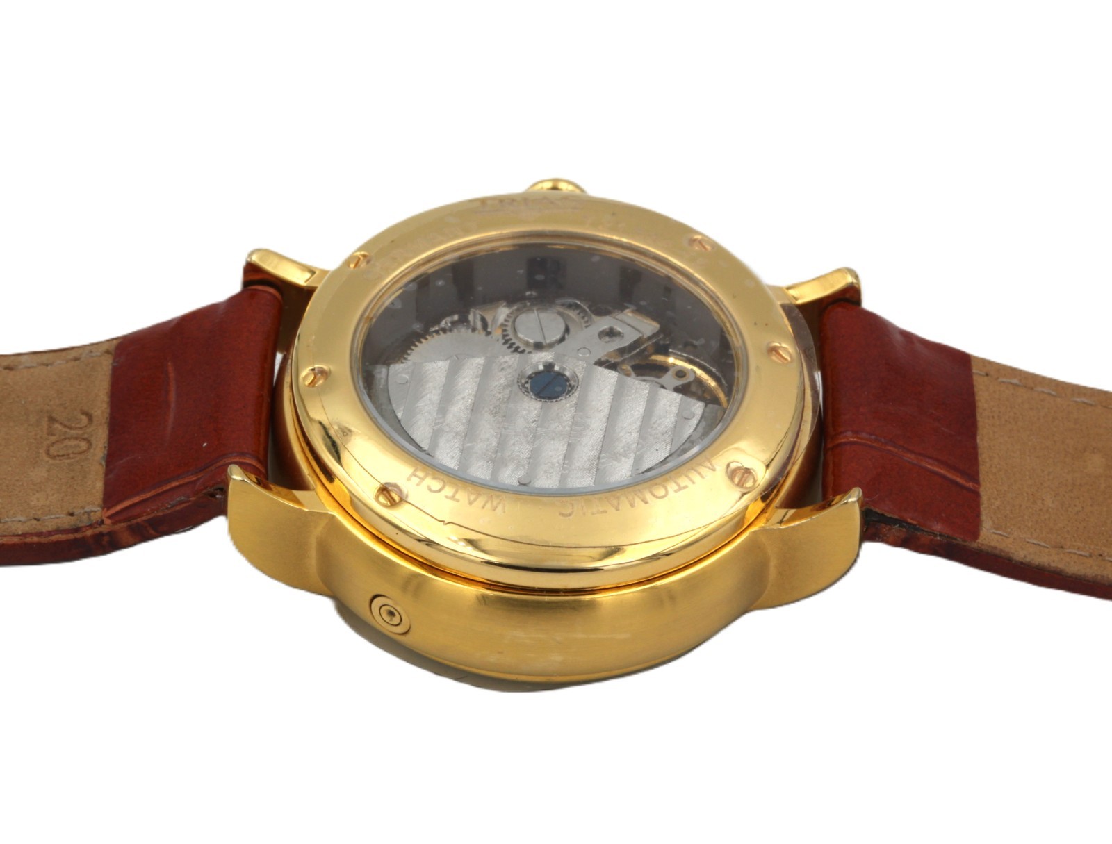 Trias Watches Oval Automatic Watch Unisex Calendar Leather Watchband