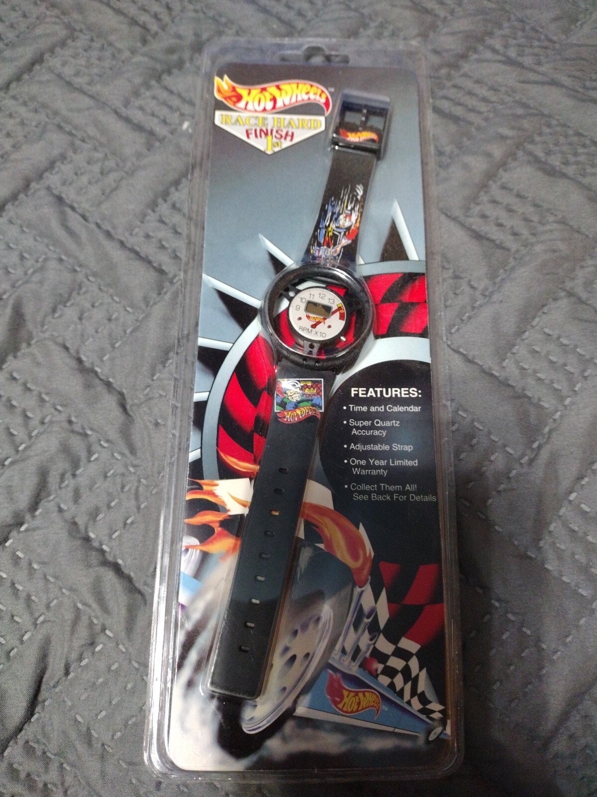 Hot Wheels Wrist Watch 1994 Race Hard Finish 1st Rare! Set Of Two Watches
