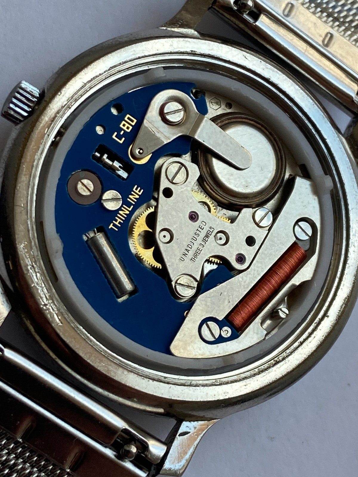RARE MEN WRIST WATCH SWATCH QUARTZ DOGMA FRANCE THINLINE C-80 3 JEWELS WORK