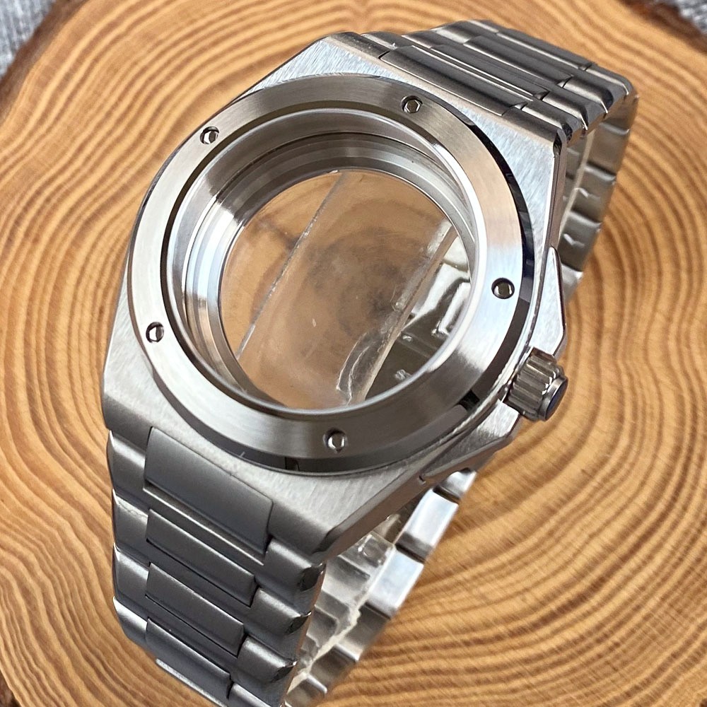 40mm Steel Case Fit for Engineer NH35 ETA2824 PT MenWatch Parts Sapphire Crystal