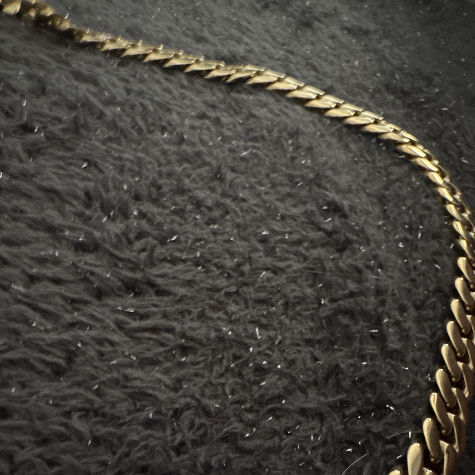 14K Yellow Gold Curb Link Chain Necklace with Box Clasp, No Stone