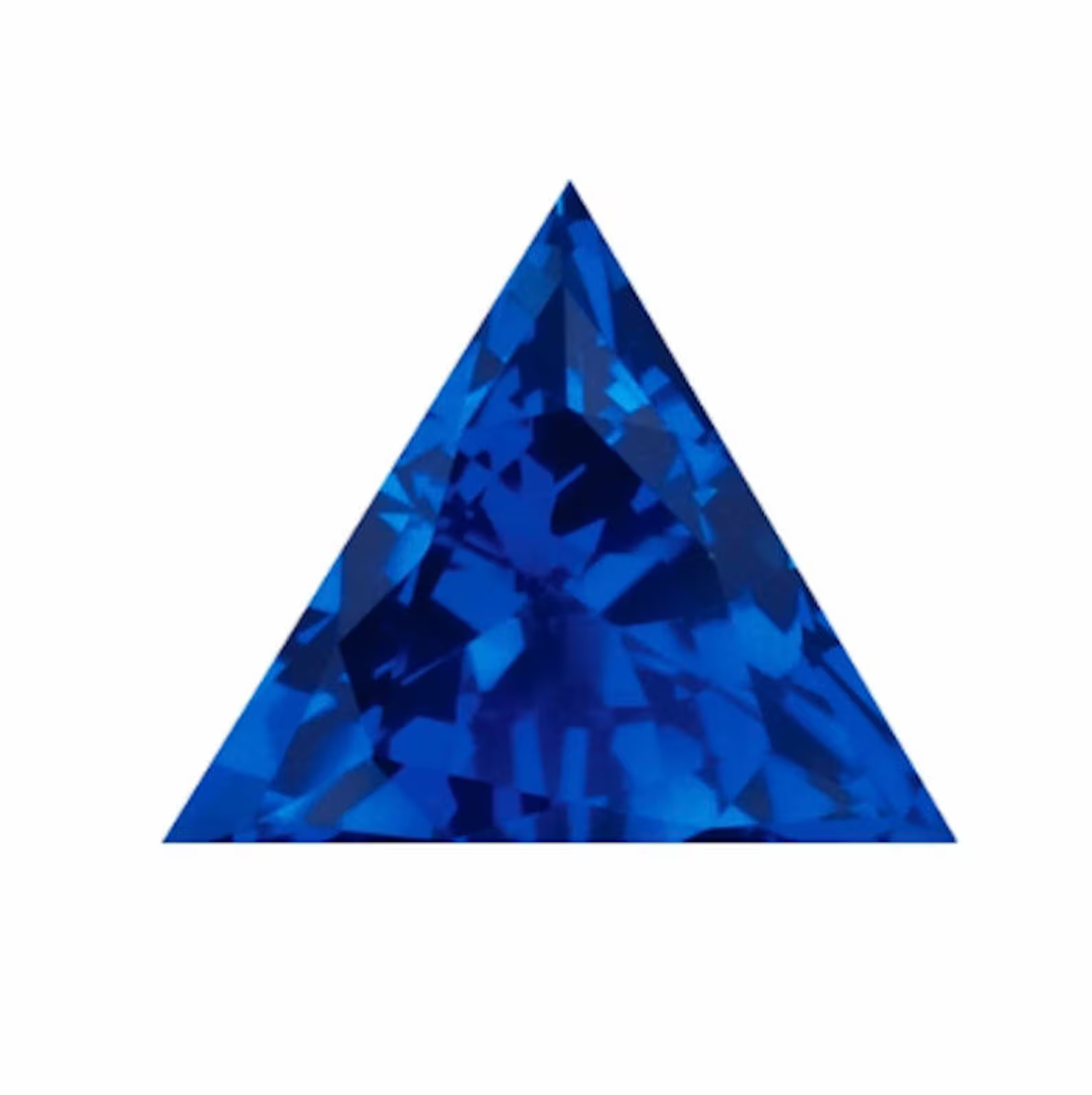 CERTIFIED 4.15 Ct Natural blue tringle Diamond LOOSE VVs/ 9.5 mm