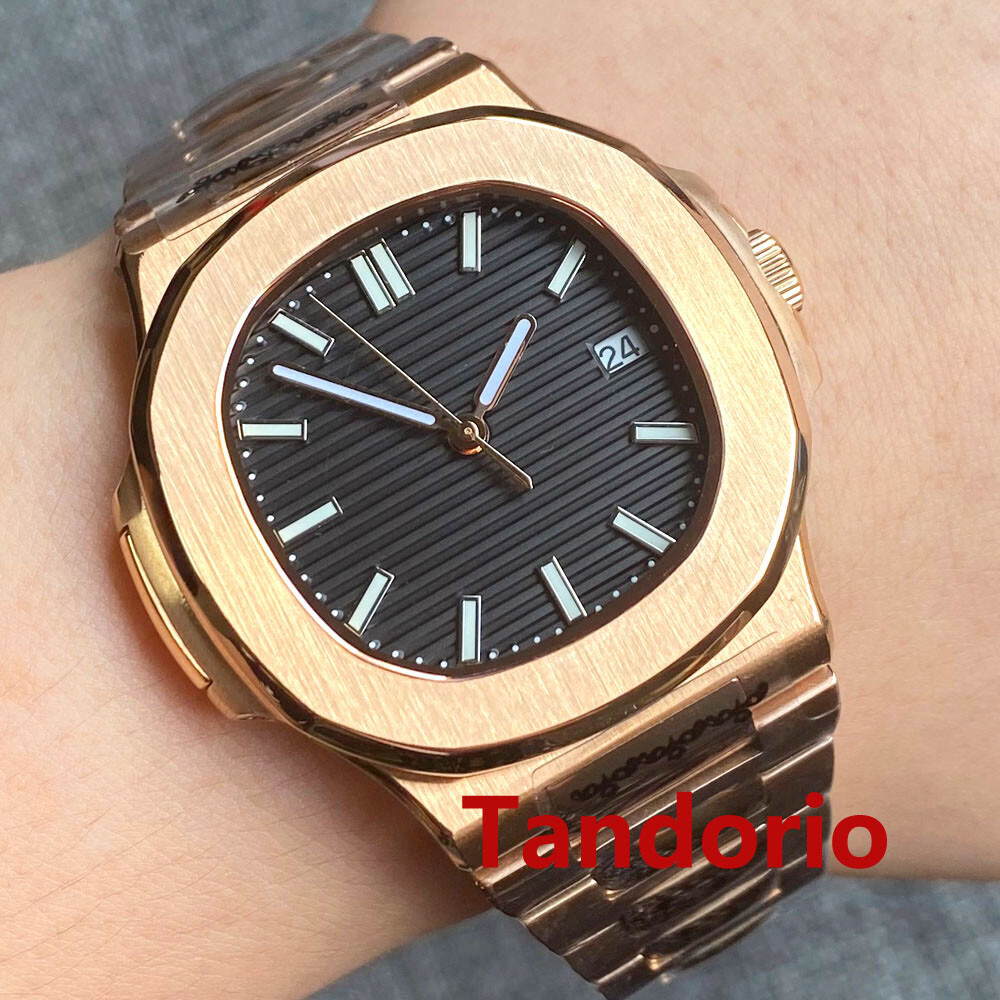 40mm Square Brown/Black Dial Rose Gold NH35 PT5000 Automatic Men’s Watch