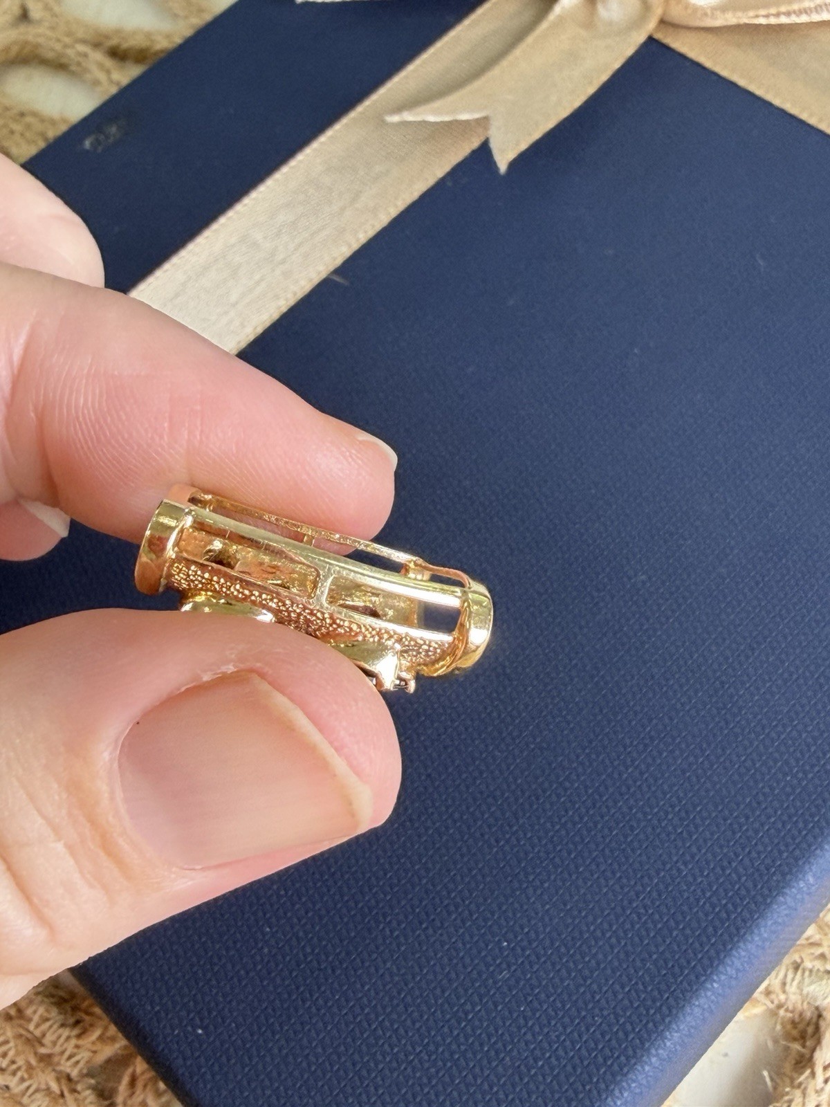 14kt Y/Gold Garnet & Diamond Slide 5.4 grams