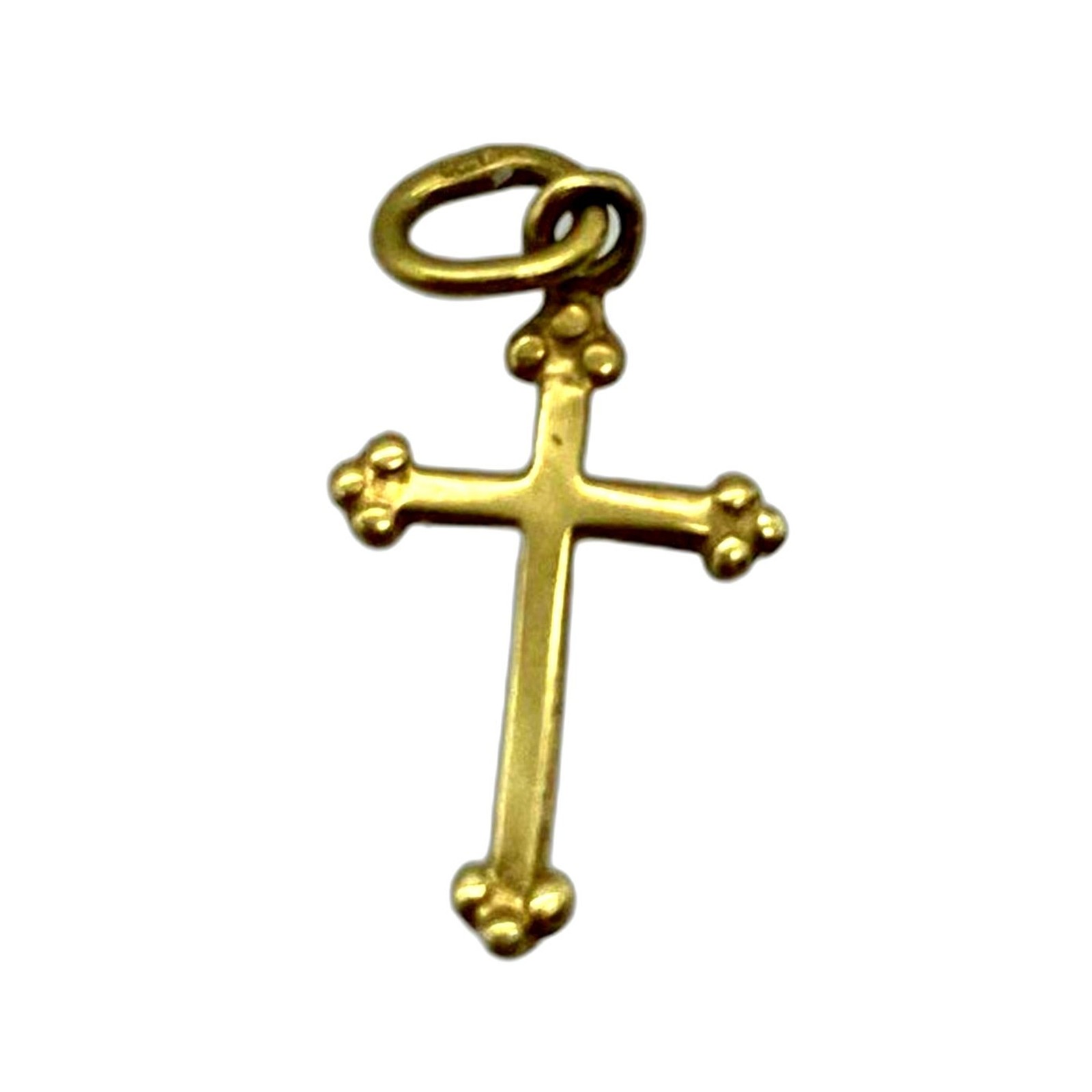 14K Yellow Gold Cross Pendant 0.27g small 3/4″ L