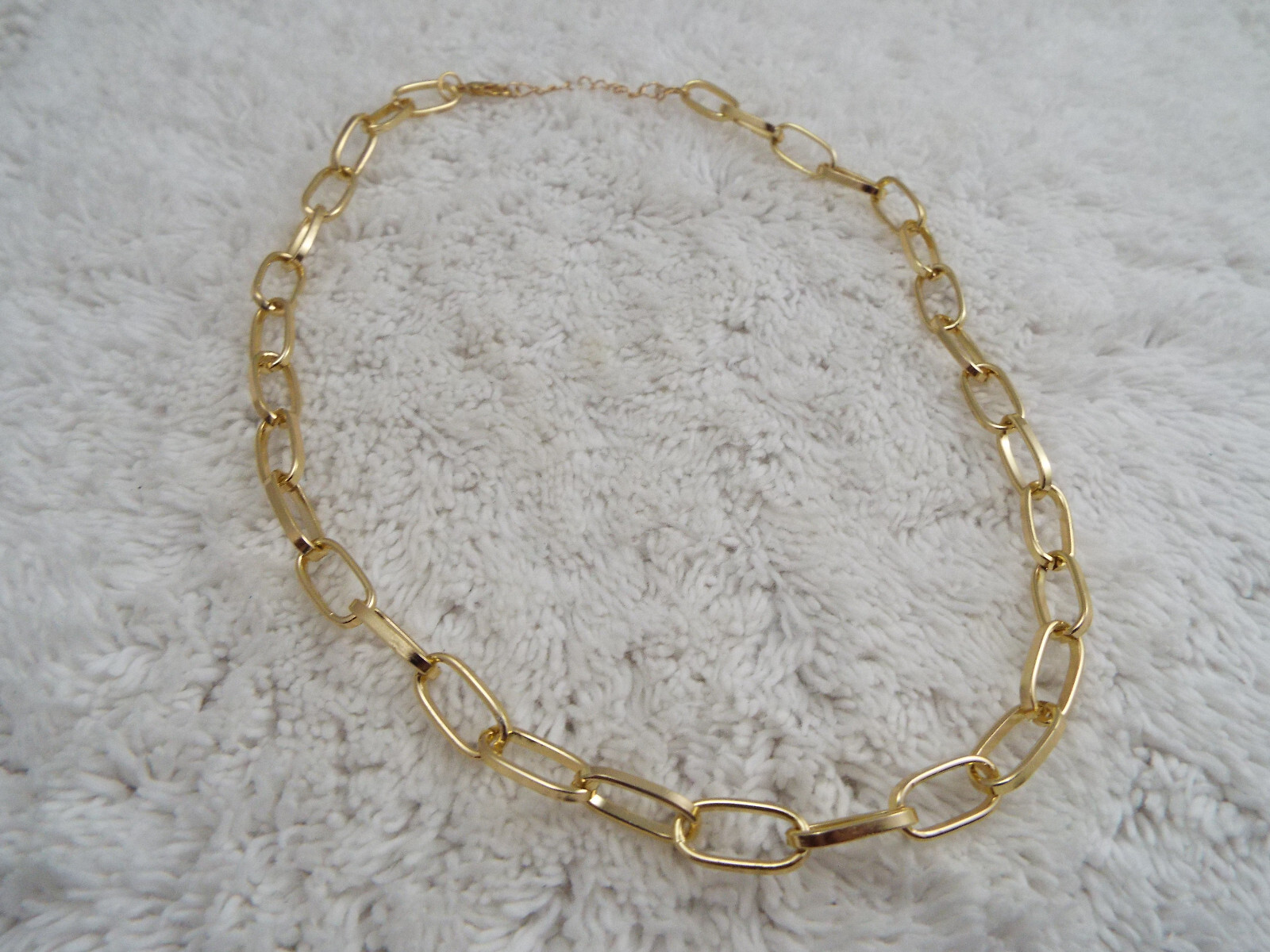 Goldtone Aluminum Chain Necklace (F49)