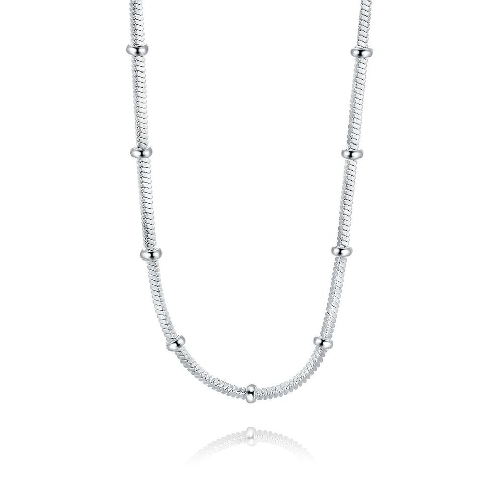 55cm 925 Sterling Silver Snake Chain Necklace for Charms Women Men Gift