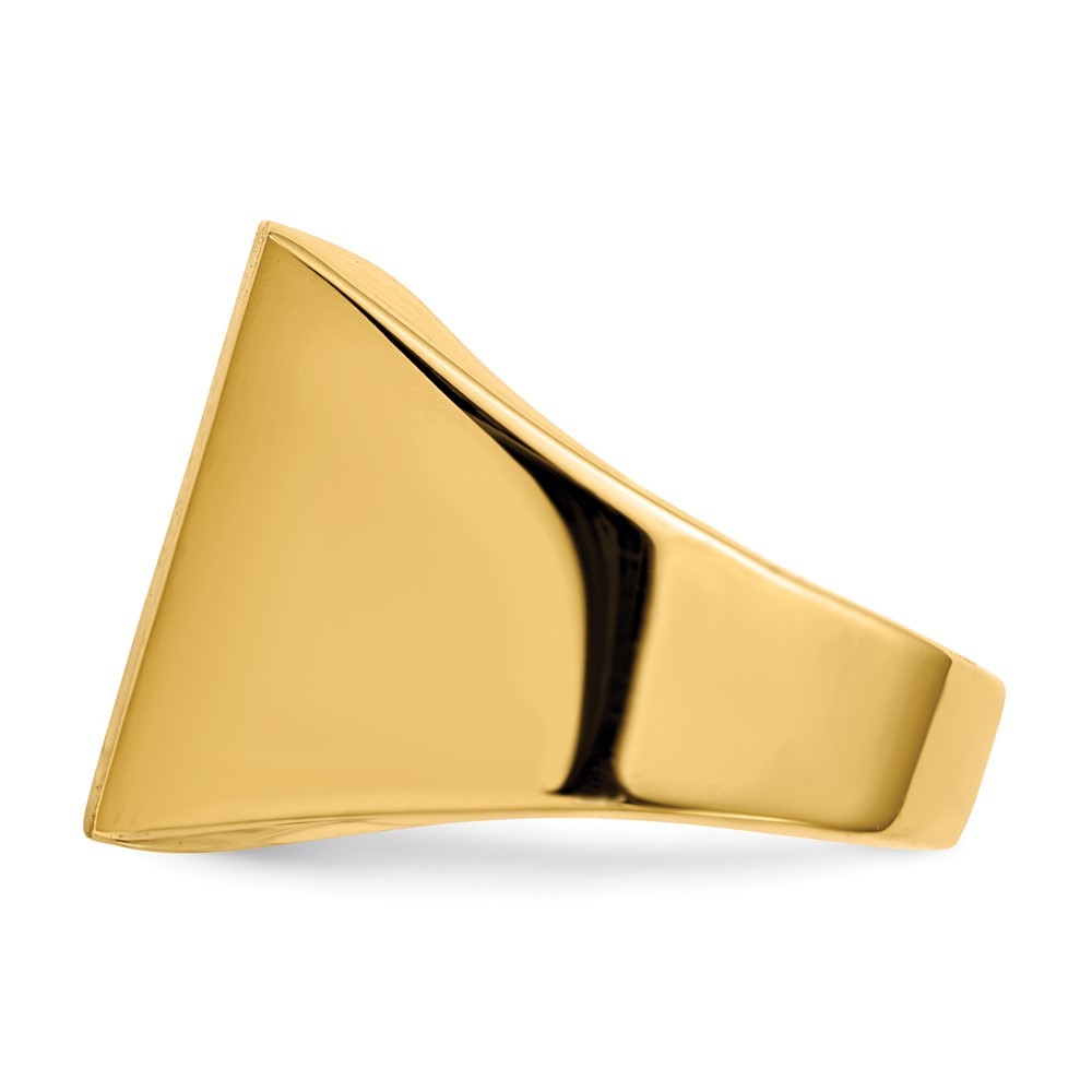 10k Yellow Gold 17.5×17.0mm Open Back Signet Ring Gift for Men Size 10