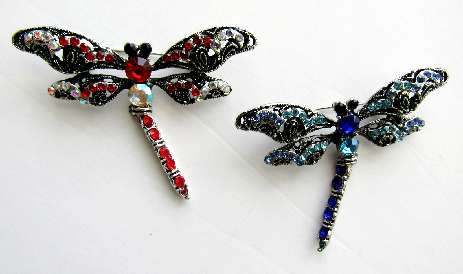 Dragonfly Brooch Pins – Mixed Assortment 13 Designs – **YOU CHOOSE**