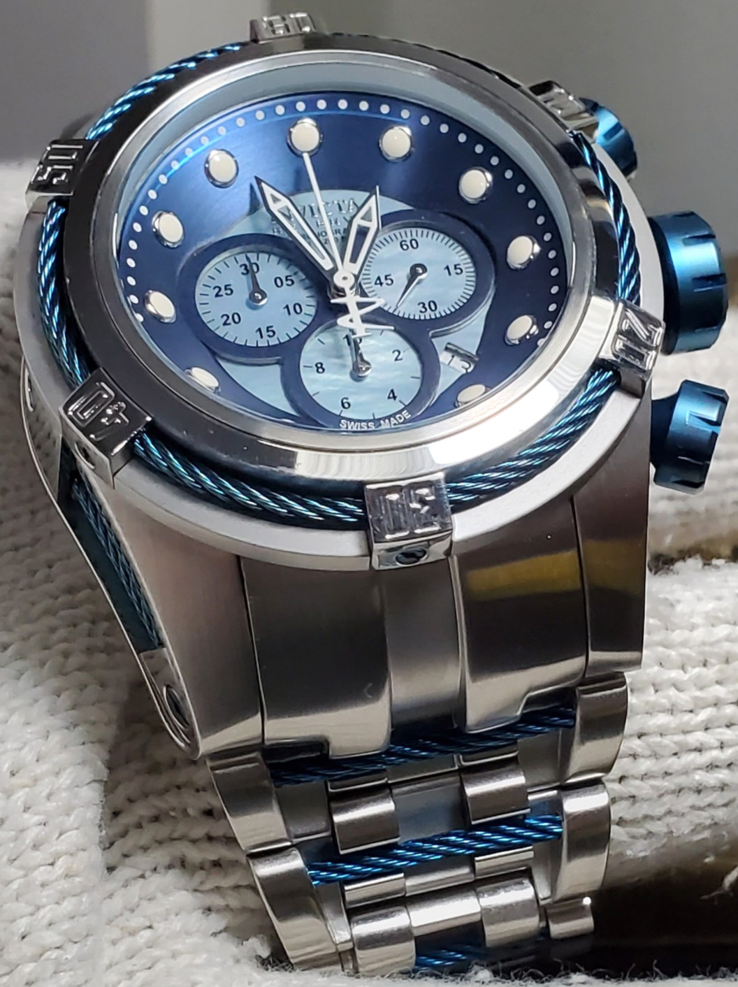 INVICTA RESERVE BOLT ZEUS SWISS CHRONO RONDA Z60 MEN’S WATCH 53mm MOP #12728