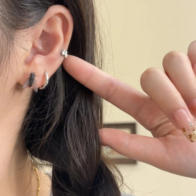 Funny Fly Earrings Women Realistic Insect Stud Earrings Halloween Novelty Gift ⭐