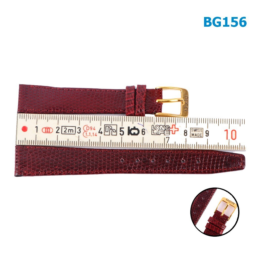 4200L Gucci Original Red Leather Band 15MM, With 12mm Original Gucci Buckle.