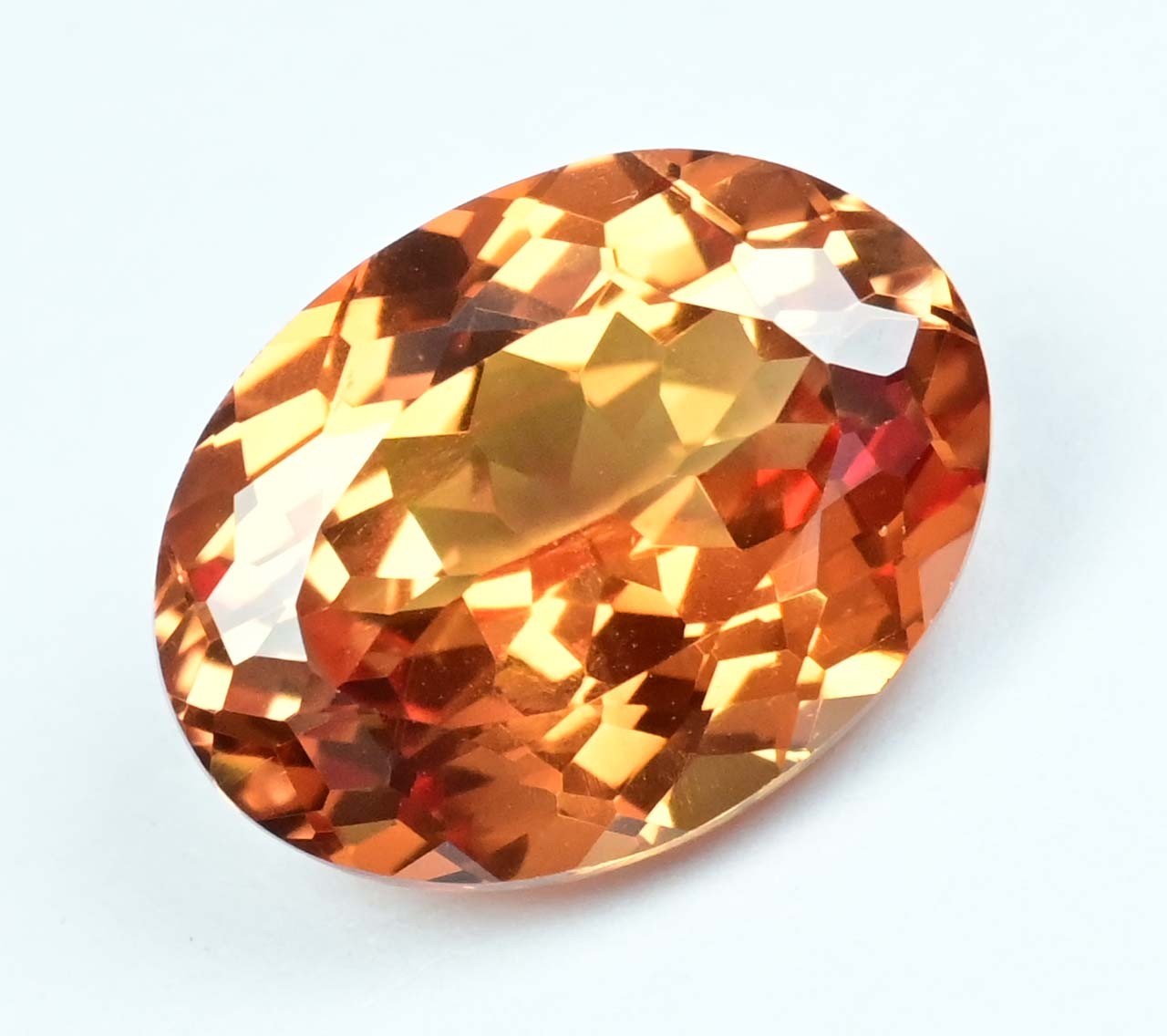 20.00 Ct Natural Imperial Topaz Untreated Certified Oval Flawless Loose Gemstone