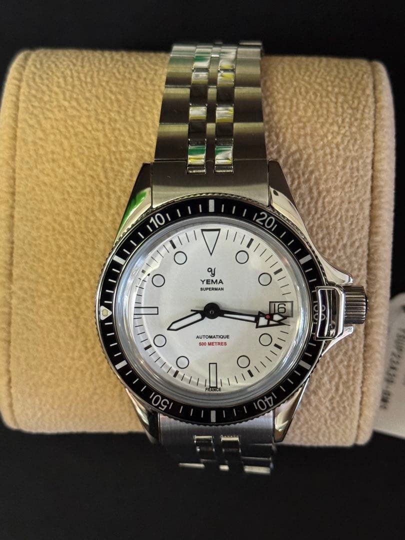 YEMA Superman 500 Dato YSUP23A39-BMS Automatic White Dial 39mm Men’s Watch