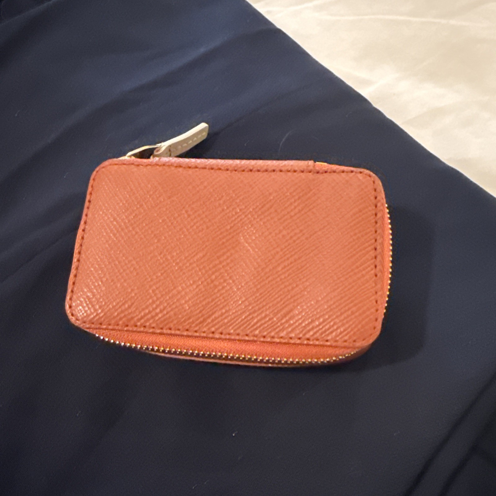 Smythson Travel Jewelry Box Leather Cognac