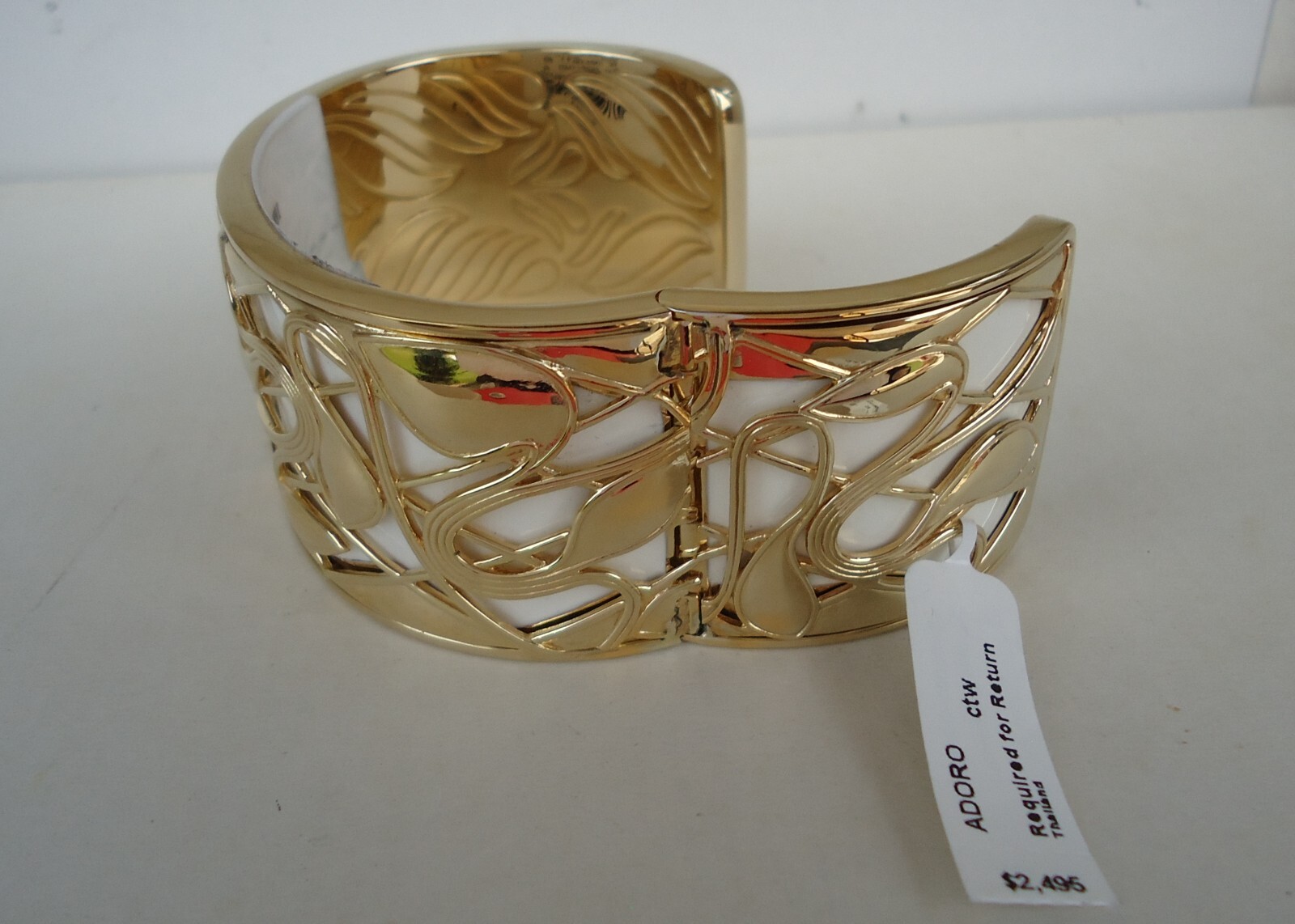 NEW $2495 Judith Ripka Adoro Cuff White Ceramic 18K Vermeil Lmtd Edition 1 of 25