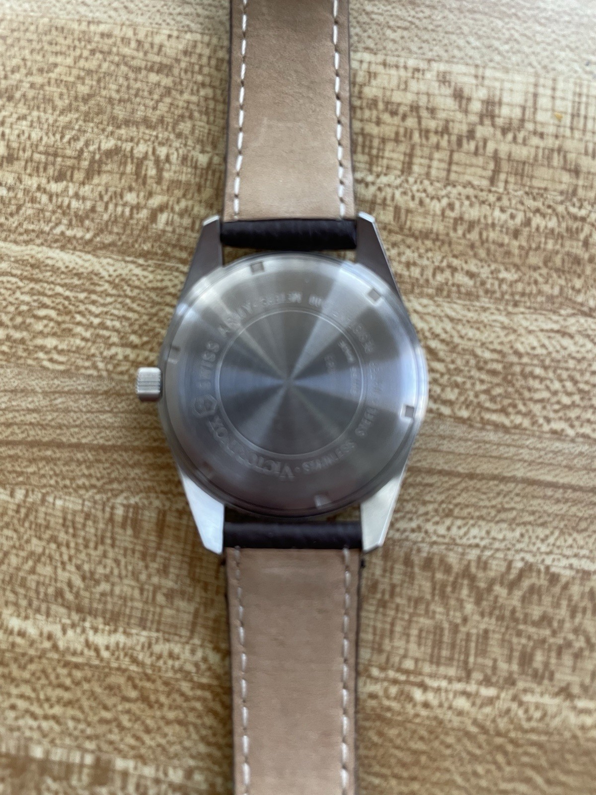 Victorinox Garrison Collection 241083 40mm Stainless Steel Brown Leather Strap