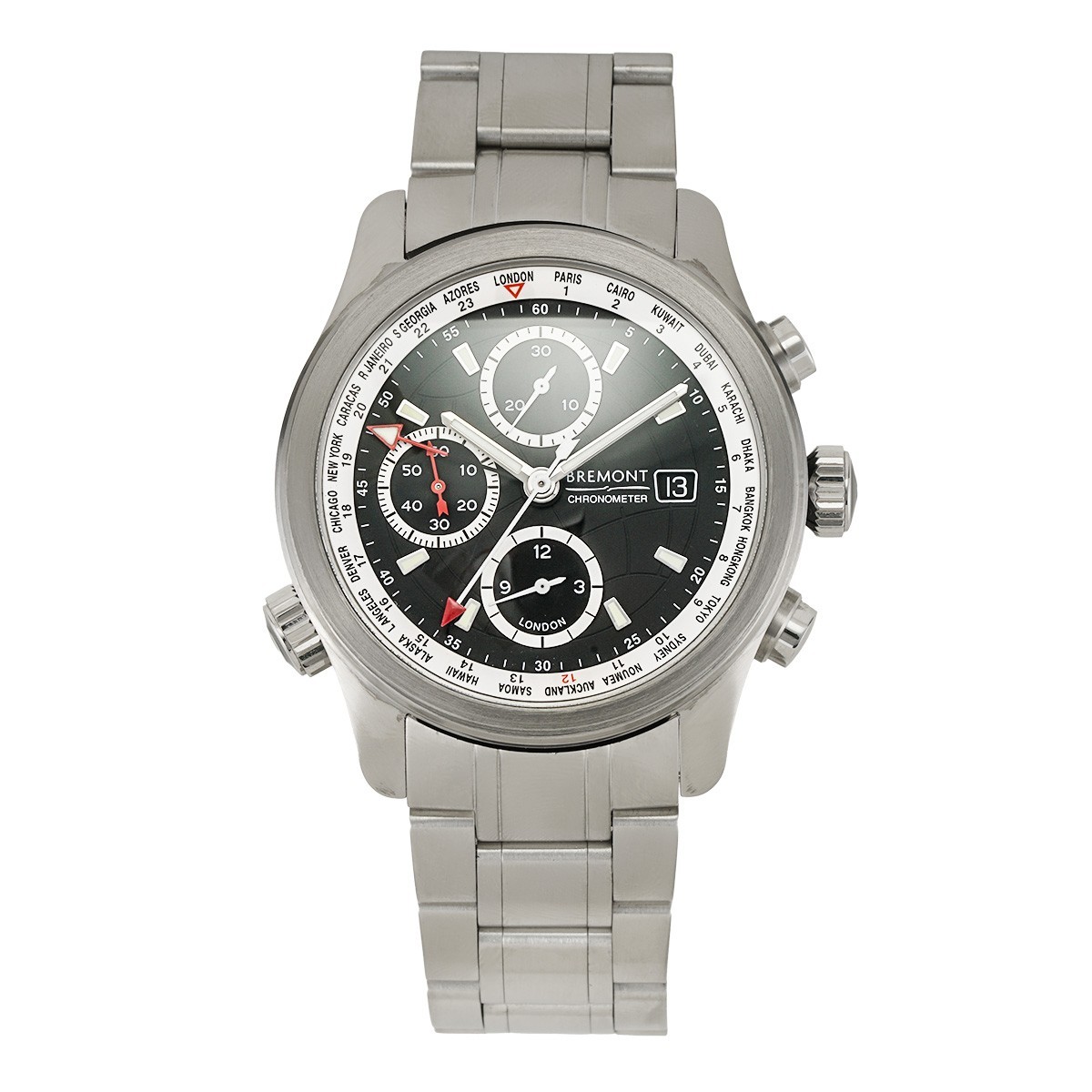 Bremont ALT1-WT Black World Timer ALT1-WT-BK Full Set w/ Extra Strap Circa 2019