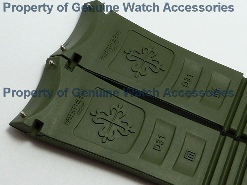 Patek Philippe Aquanaut 5164, 5164A Khaki Green (21mm X 18)Rubber Strap (D31)NEW