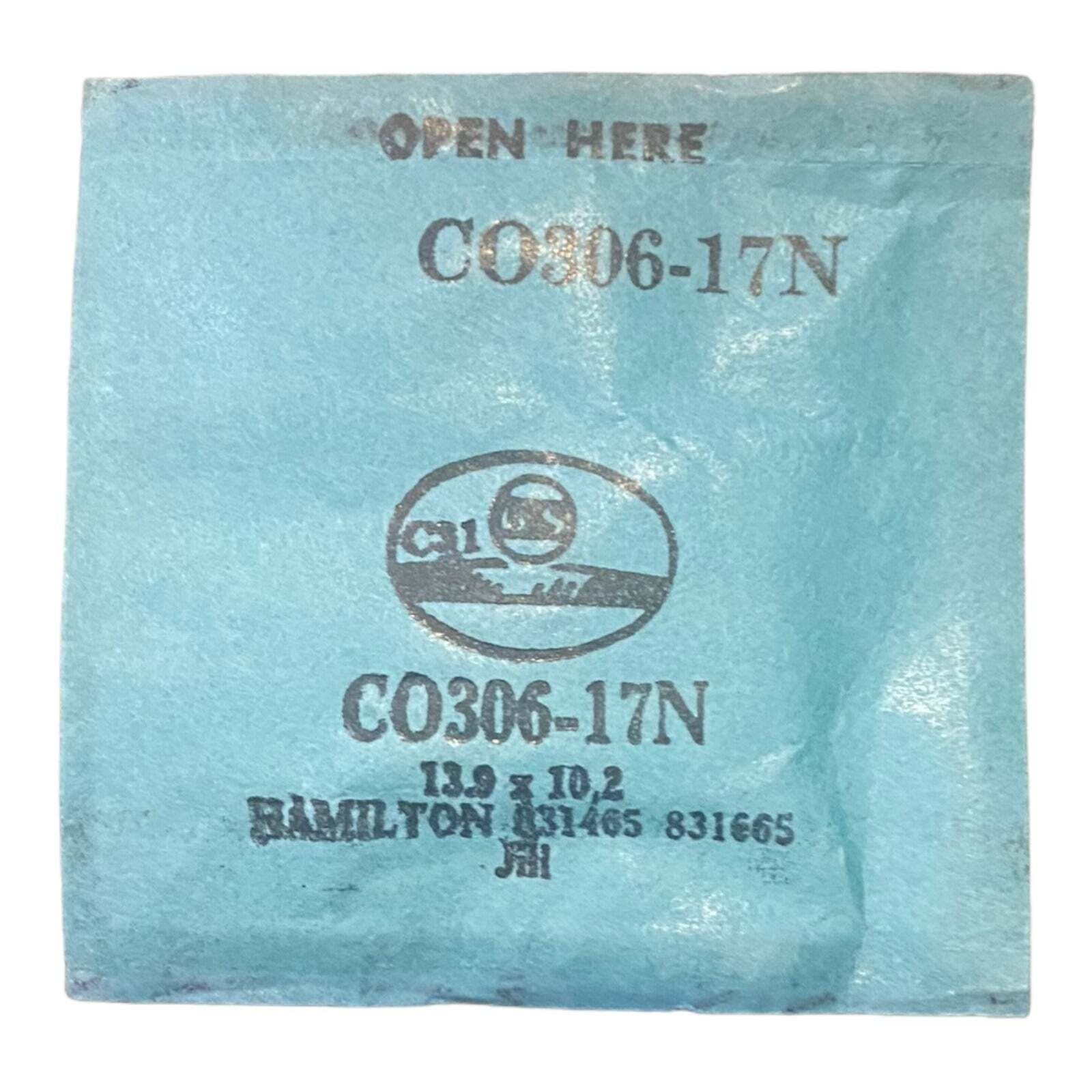 Germanow-Simon Mach (GS) CO306-17N Watch Crystal 13.9×10.2 NOS Part Hamilton
