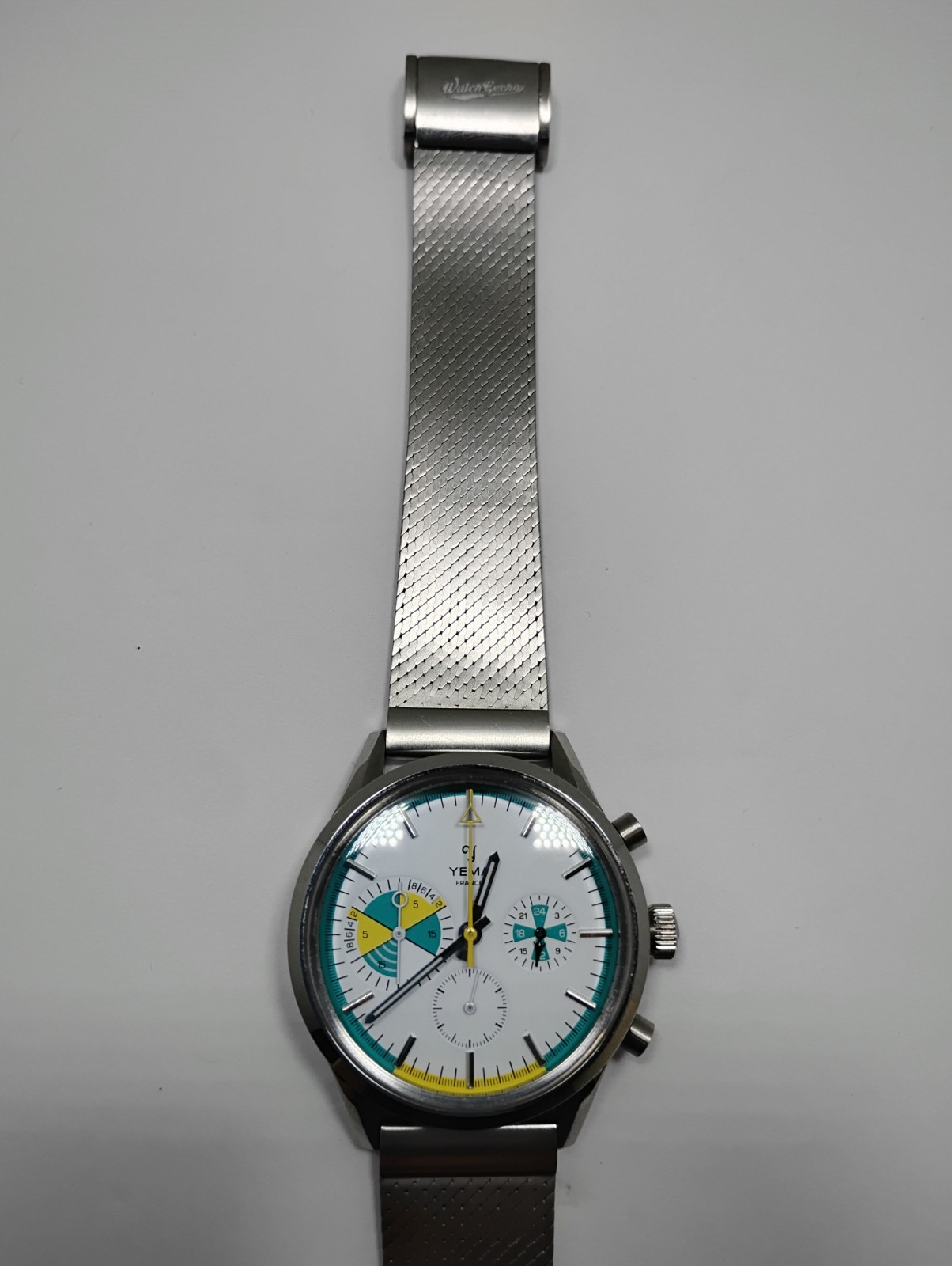 Watchgecko 19mm Milanese Mesh Watch Bracelet Yema Yachtingraf Superman Navygraf