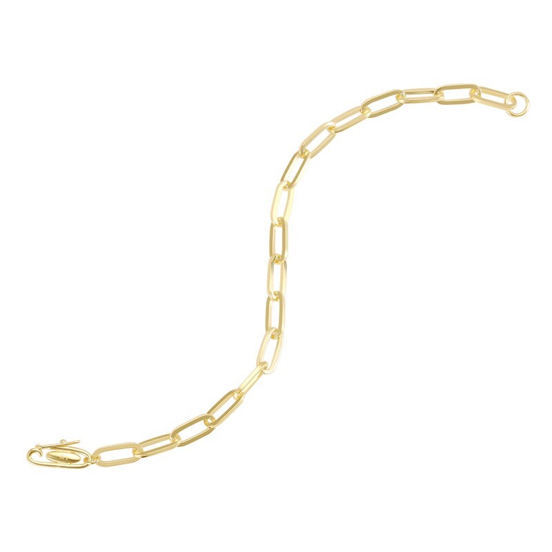 Elegant Paperclip 5mm Bracelet 8″ in 14k Yellow Gold Timeless, Chic & Gift-Ready