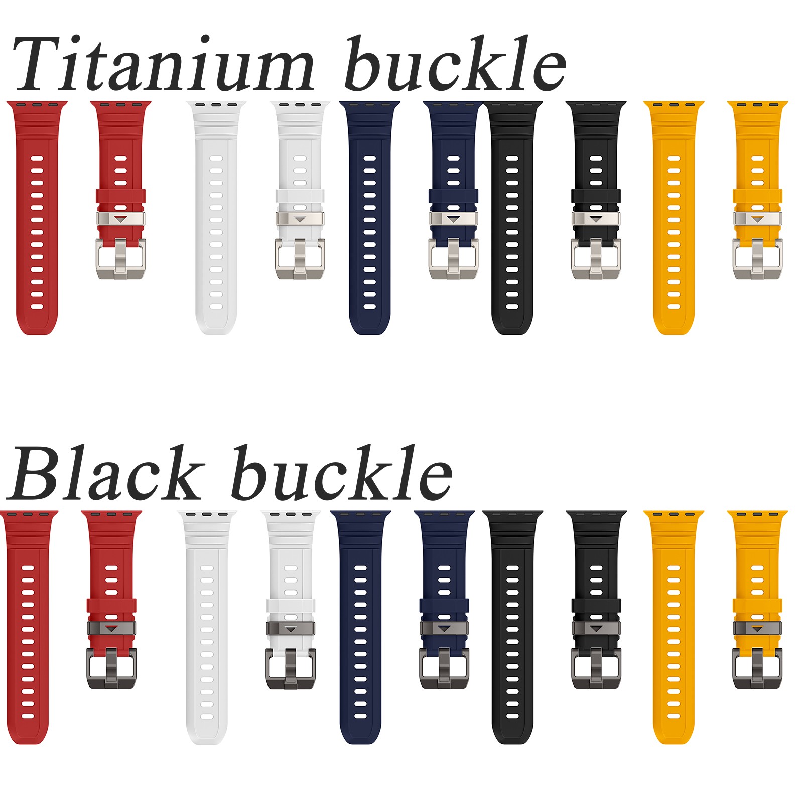 Waterproof Silicone Sport Strap For iWatch Series 11 10 9 8 7 6 SE 5 Ultra 3/2/1