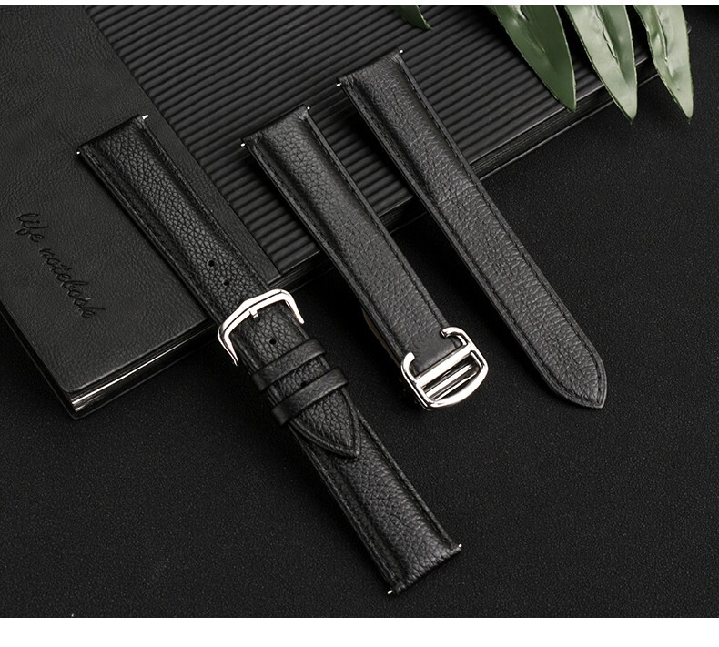 For Cartier Tank Must London Solo Genuine Leather Watch Strap Quick Disassembly