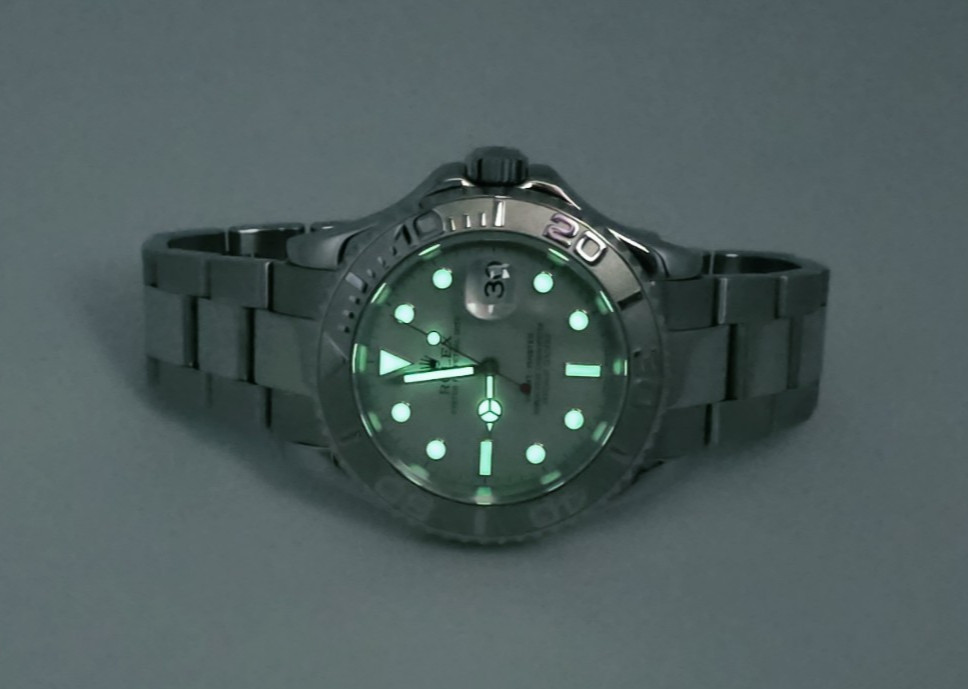 Rolex Yacht Master Oyster Perpetual Date Watch 40mm Platinum Automatic Men 16622