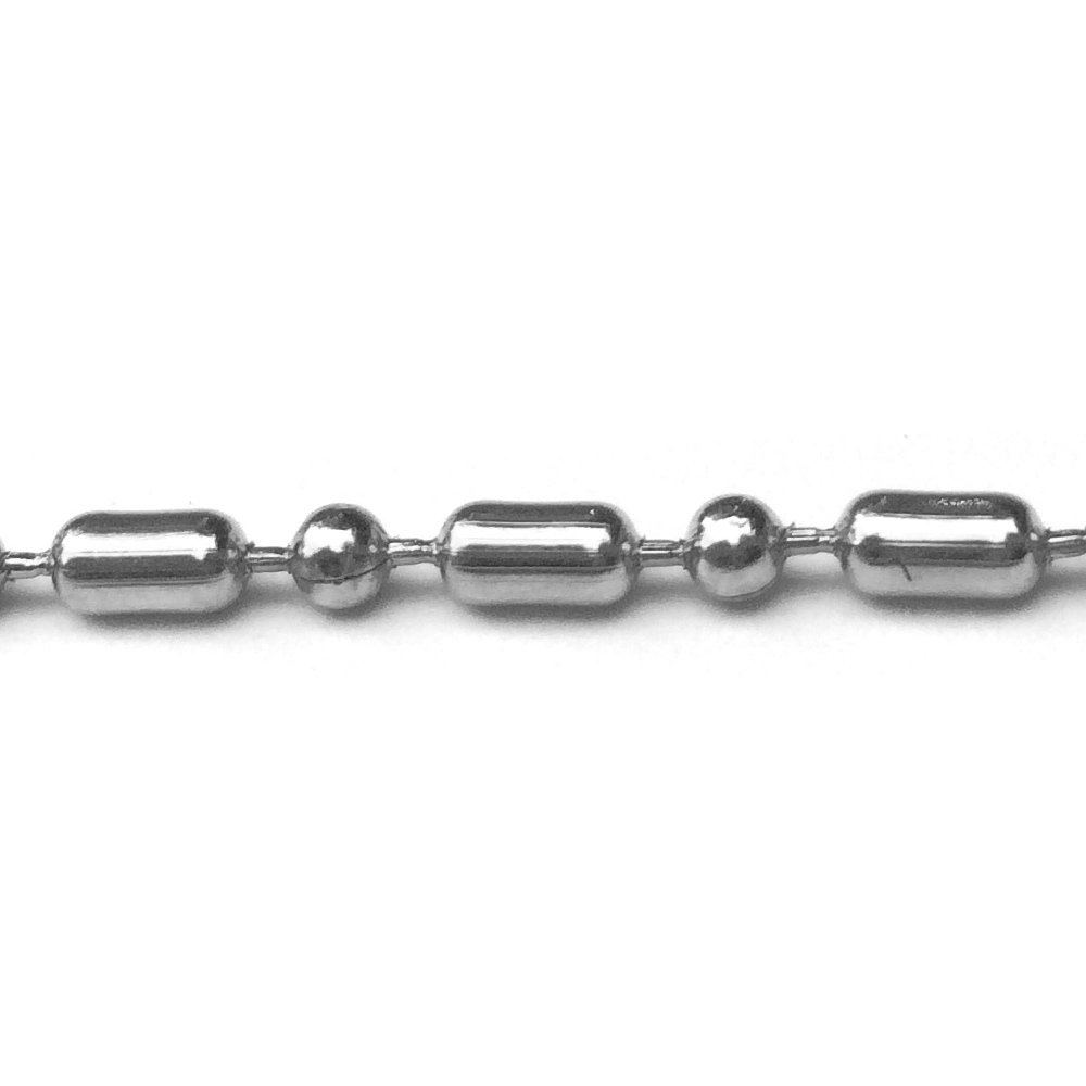Stainless Steel Bead Necklace Chain Unique Design Ball Military (16 – 30 inch)