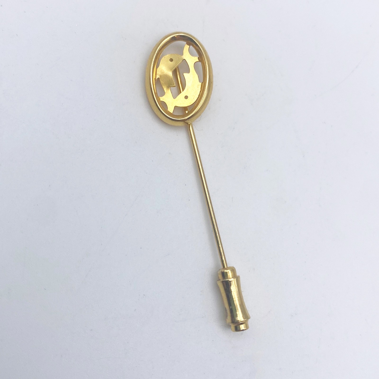Lot of 3 Gold Tone Fish Lapel/Stick Pin Brooches – Gerry’s Swordfish + Fish