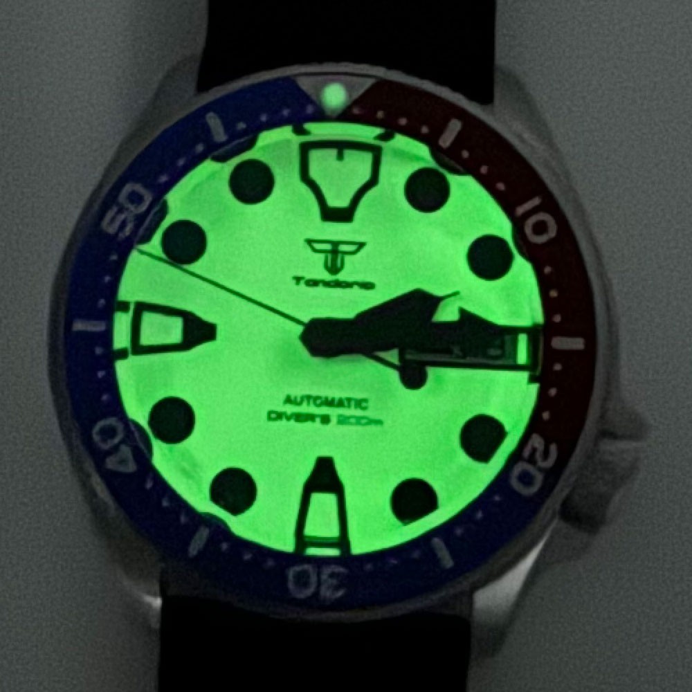 Full Green Luminous Dial 200M Dive Mechanical Watch Men 37mm NH35/NH36 Sapphire