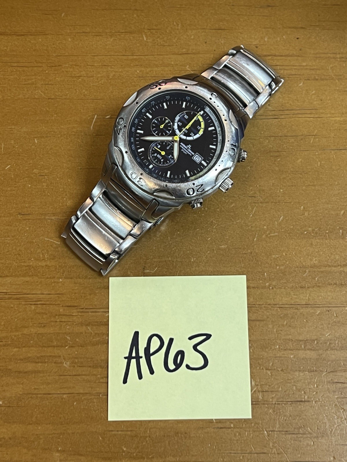 Jacques Lemans Chronograph Sport Watch Working New Battery Stainless