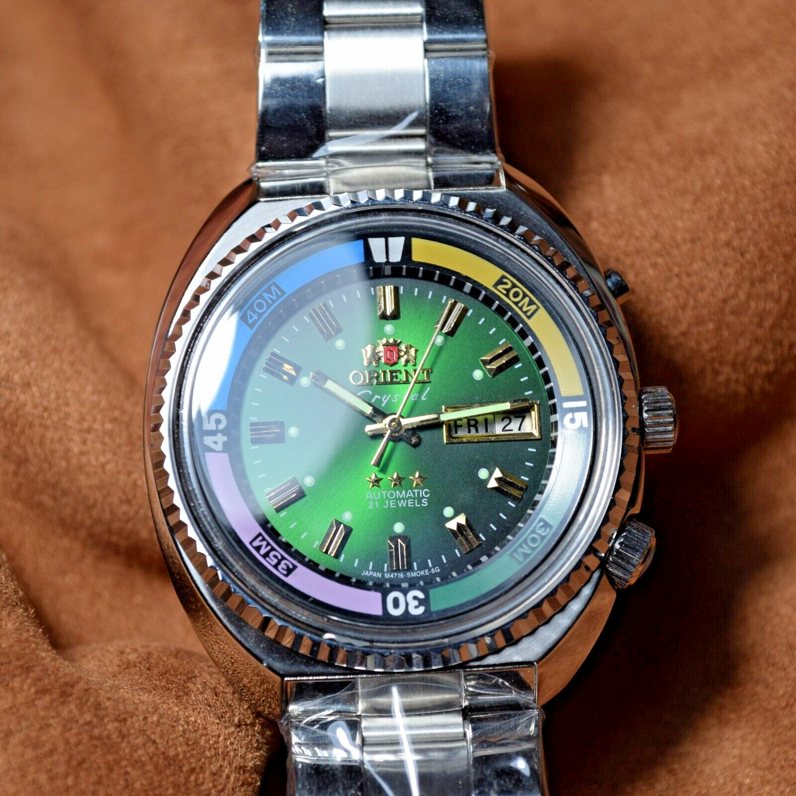 Japan Watch Orient KING DIVER Automatic watch KD Green Dial 21 JEWEL Original