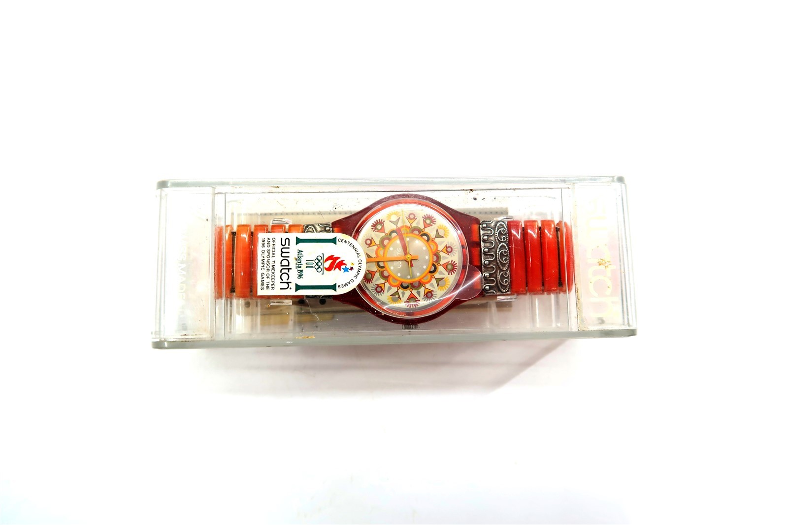 NEW Swatch Watch CURRY POWDER GR125 with Case & Papers 1995 Gents NOS