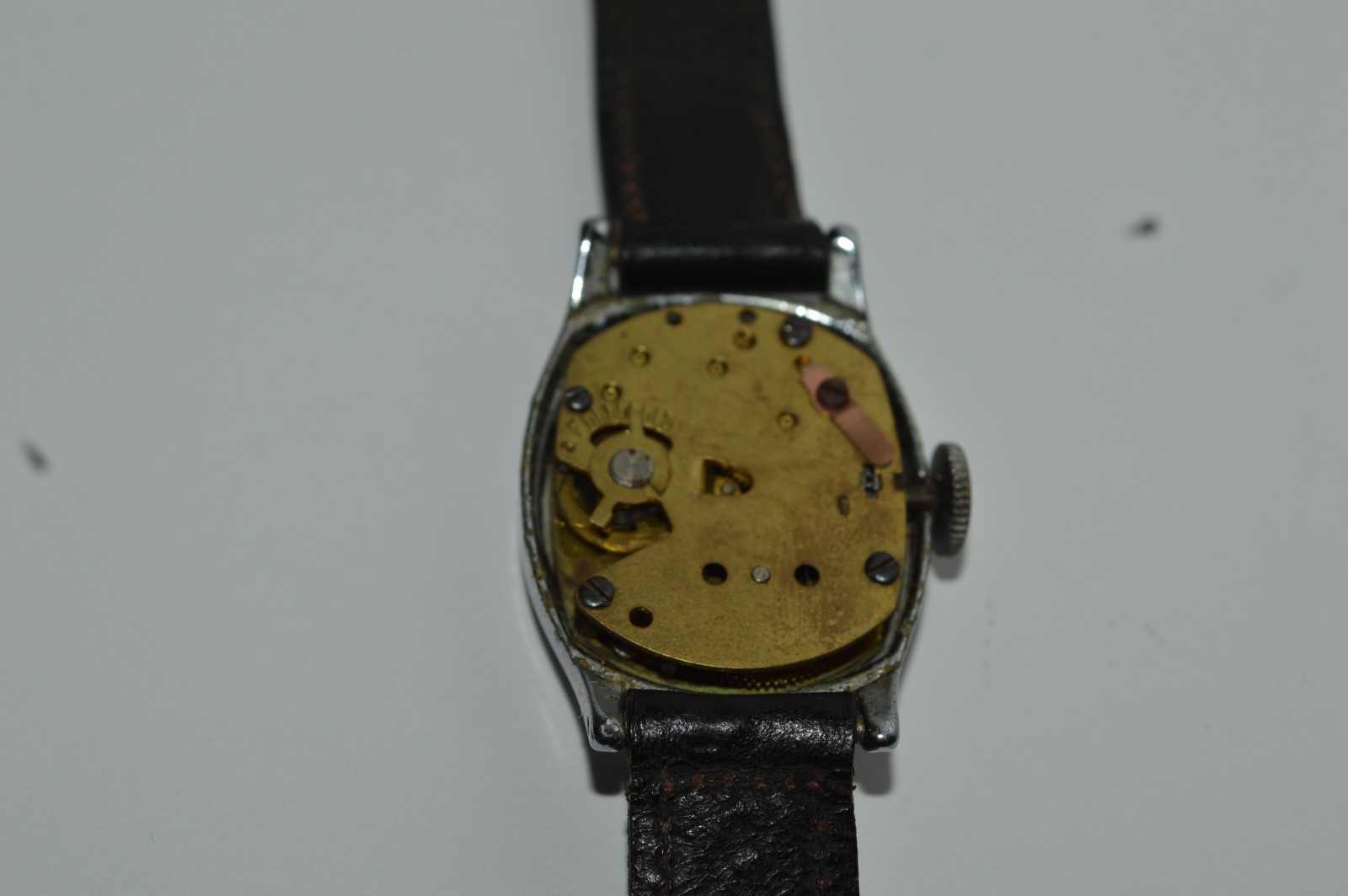 Ingersoll US Time A-4015 Mickey Mouse Watch Wind Up 23mm 1940s Sold As Is Parts