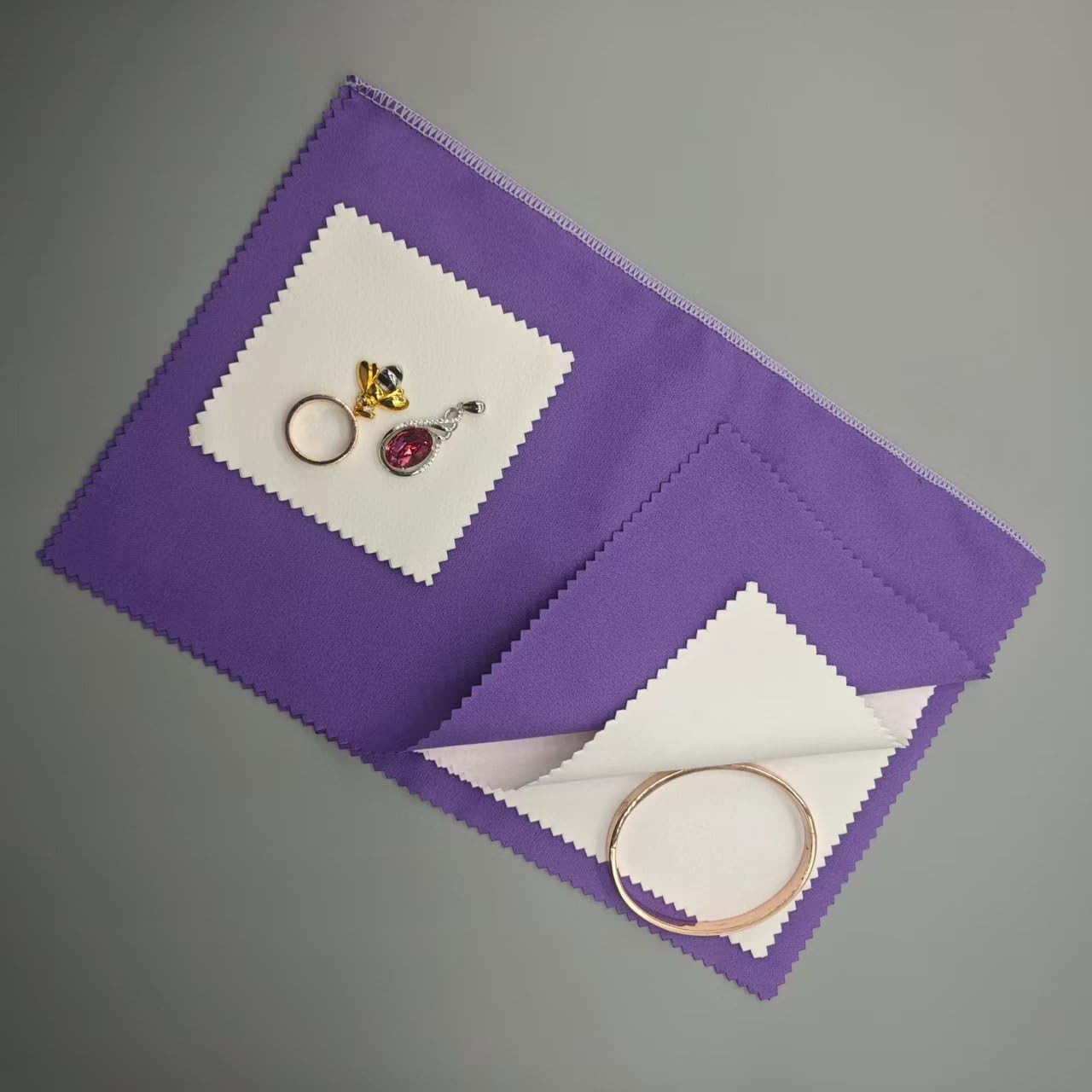 Jewelry Cleaning Cloth 2Pcs Sterling Silver Gold Platinum Tarnish Remover Polish