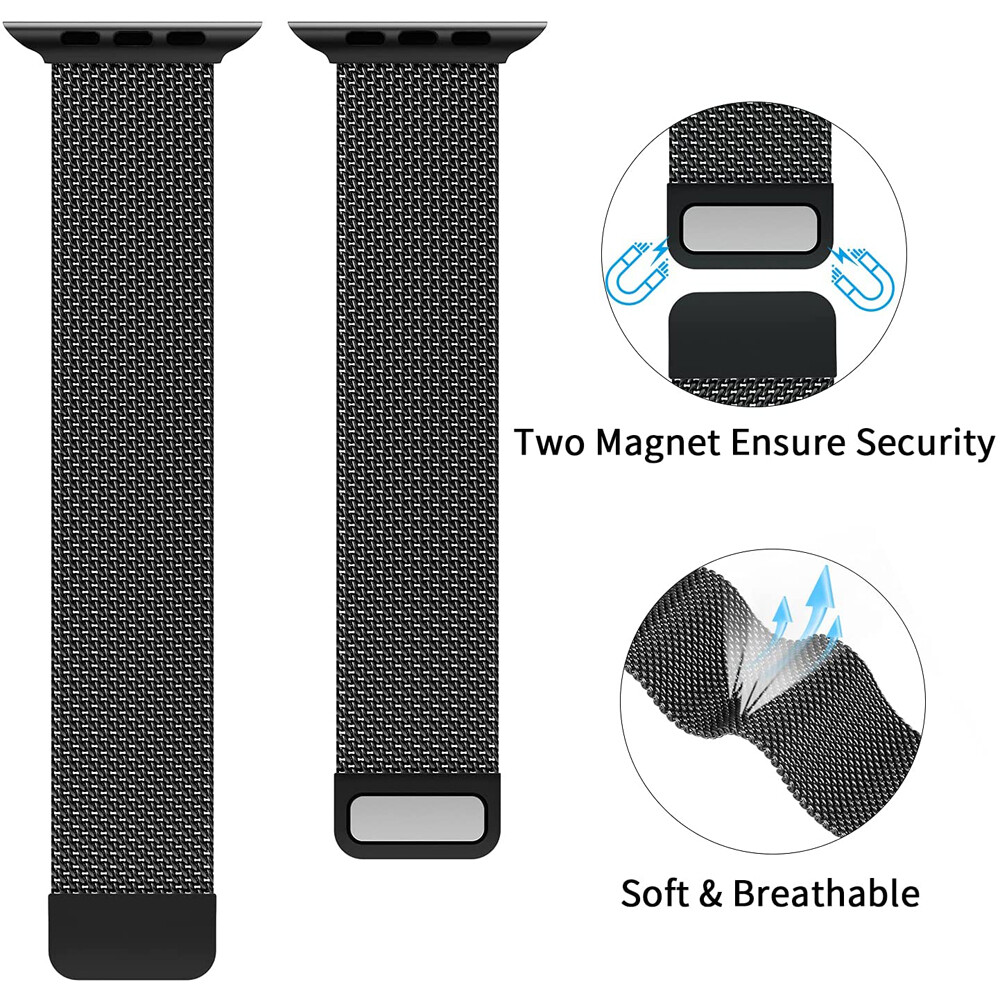 Stainless Steel Mesh Band for Apple Watch Series 11 10 9 8 7 6 SE 40/44/45/46mm