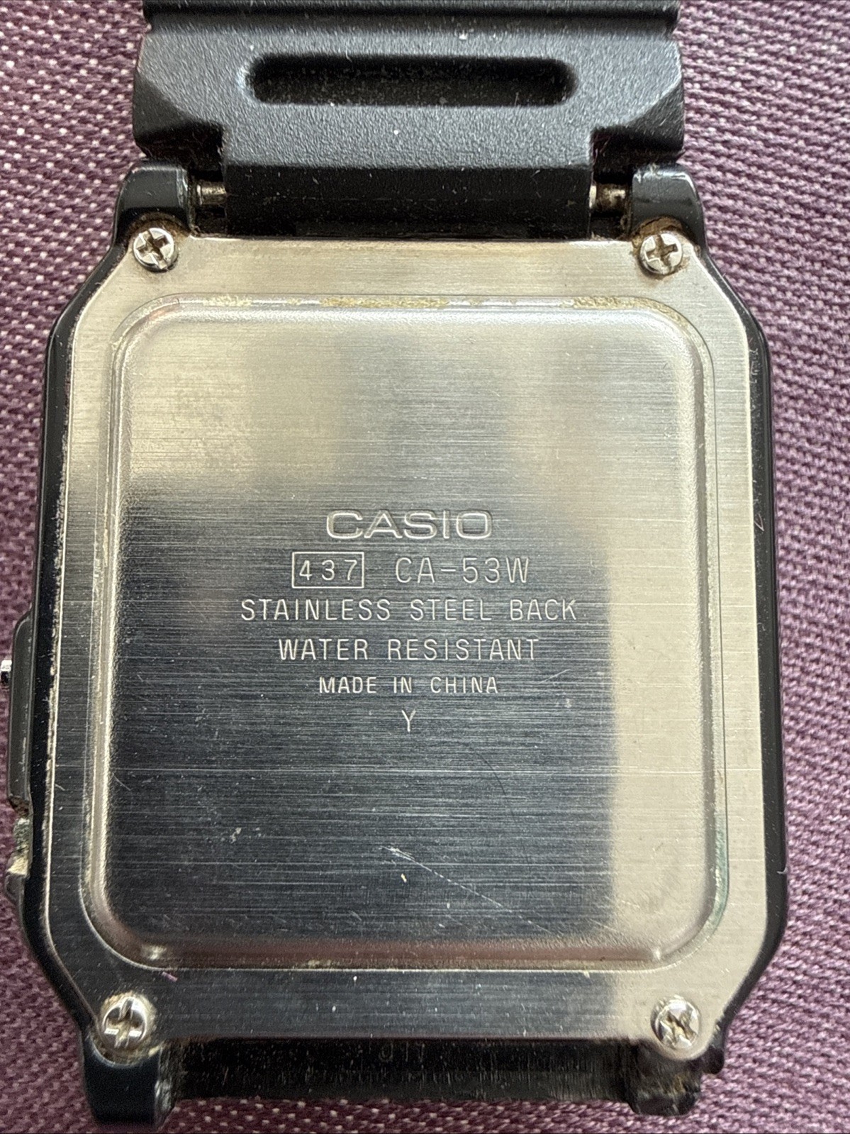 vintage Casio CA-53W calculator digital wristwatch.